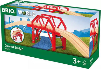 Brio -  World - Wooden Curved Bridge 4pce