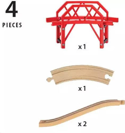 Brio -  World - Wooden Curved Bridge 4pce