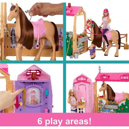 Barbie -  Mysteries - The Great Horse Chase Stable Playset - Mattel