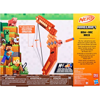 Nerf - Minecraft Bow Dart Blaster Pull Back String - Hasbro