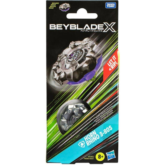 Beyblade X - Horn Rhino 3-80S Booster Pack Set With Defense Type Top