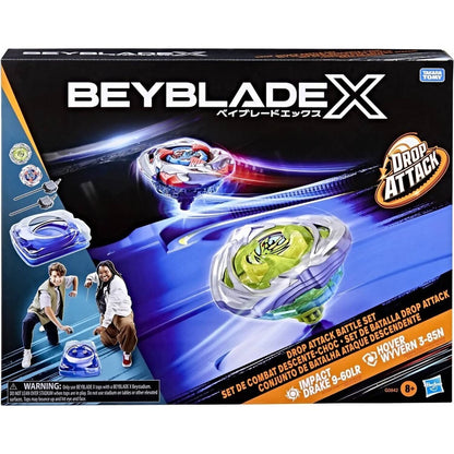 Beyblade -  X - Drop Attack Battle Set Impact Drake 9-60lr Vs. Wyvern 3-85n Includes Stadium
