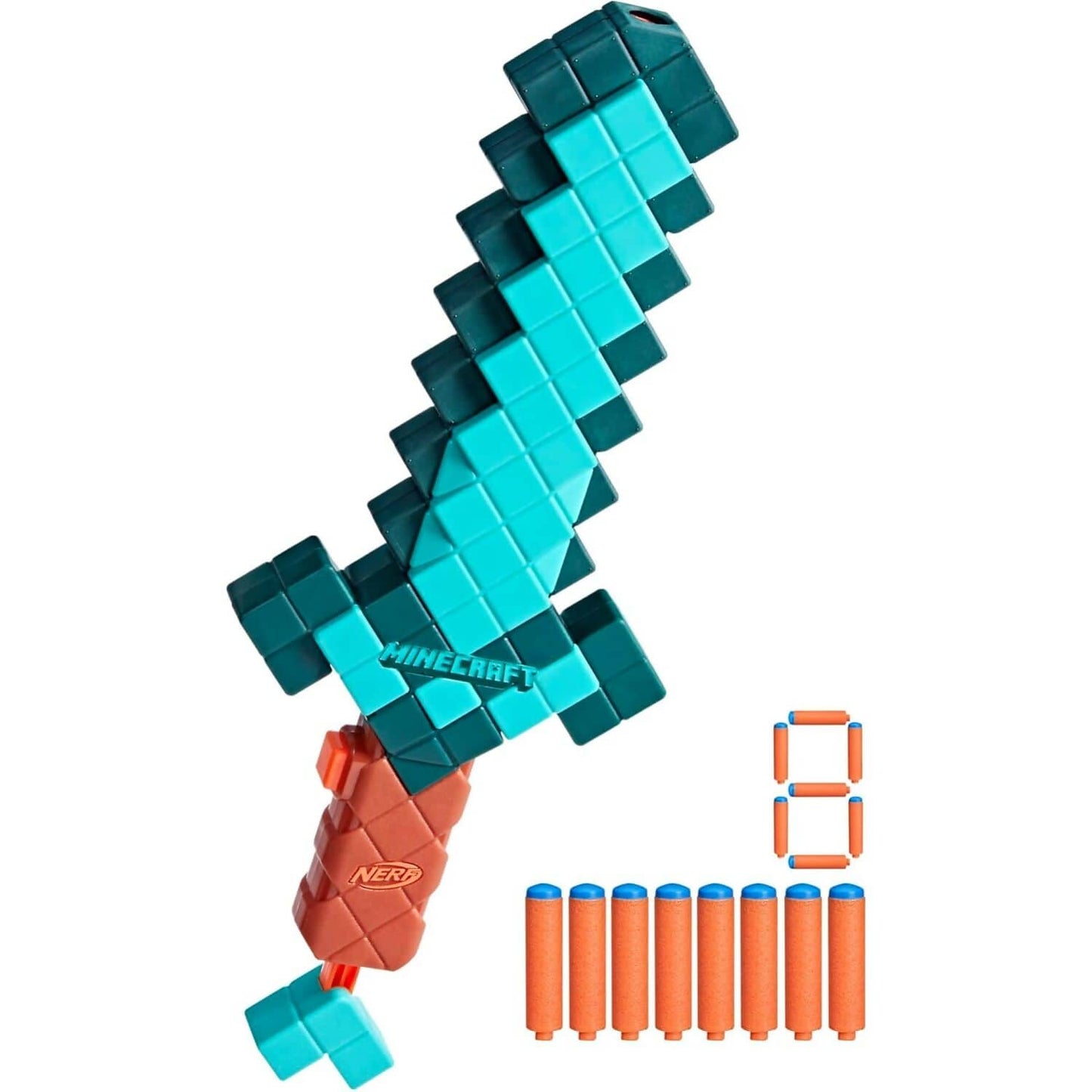 Nerf - Minecraft Sword Dart Blaster Includes 8 Nerf N1 Darts