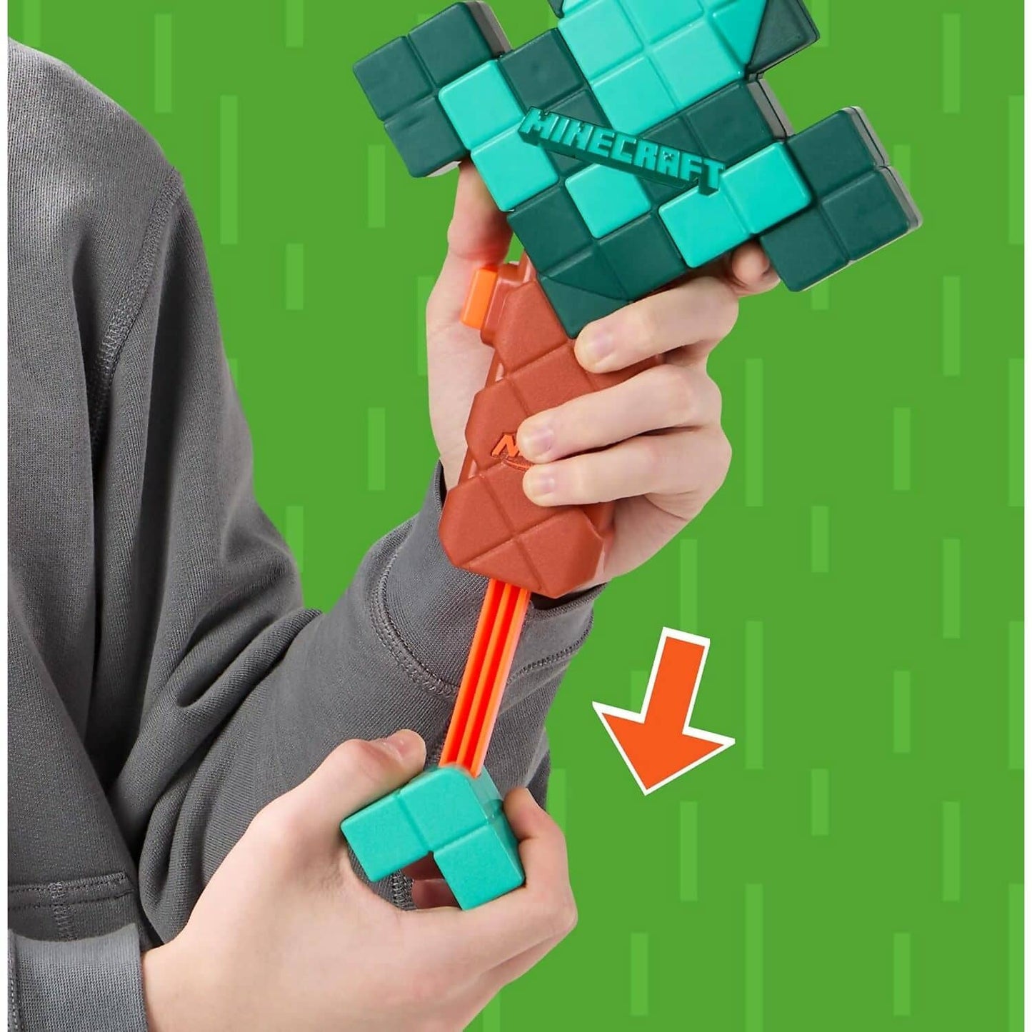 Nerf - Minecraft Sword Dart Blaster Includes 8 Nerf N1 Darts