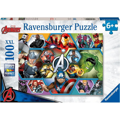 Ravensburger - Marvel The Avengers Earth's Mightiest Heroes  XXL Jigsaw Puzzle 100 Pieces