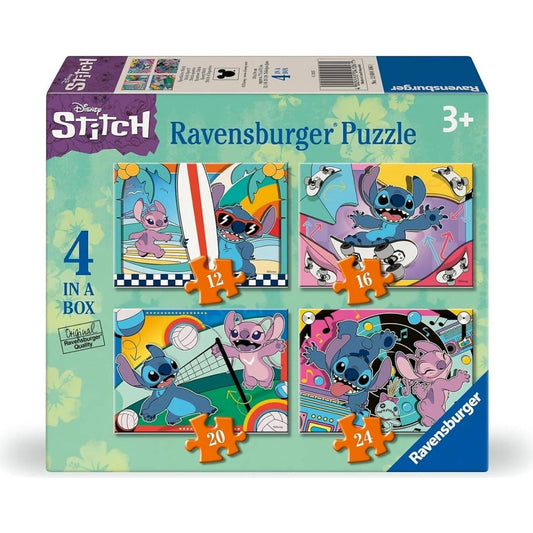 Ravensburger - Disney Stitch 4 X Jigsaw Puzzle 12 16 20 &amp; 24pc