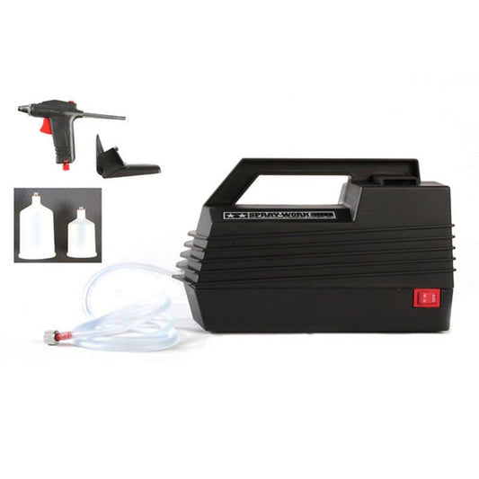 TAMIYA -  BASIC Spray-Work Basic Air Compressor w/ Airbrush Tamiya Airbrush System 74520