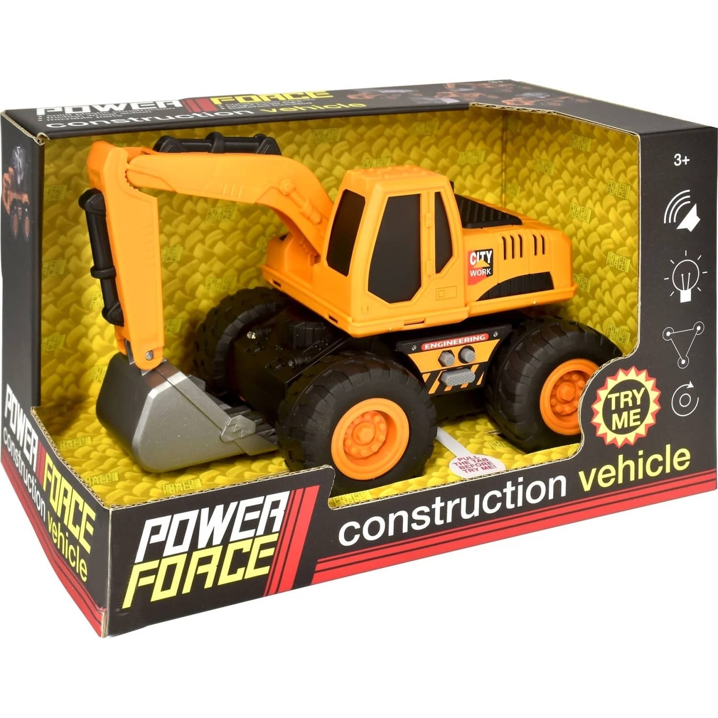 Power Force - Construction Vehicle Excavator with Light & Sound