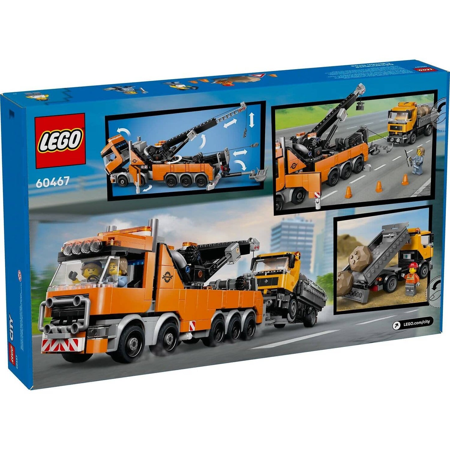 LEGO 60467 Heavy-Duty Recovery Tow Truck with Crane - City
