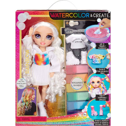 Rainbow High - Watercolour & Create DIY Fashion Doll - Purple Eyes