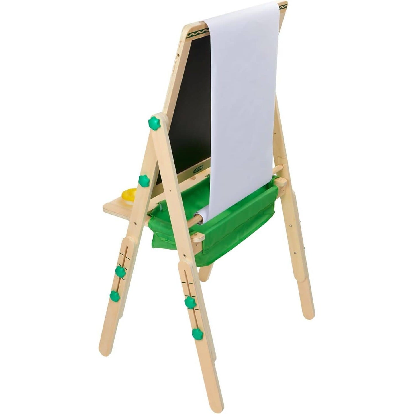 Crayola - Deluxe Wooden Kid’s Art Easel Dual Sided Dry Erase & Chalkboard