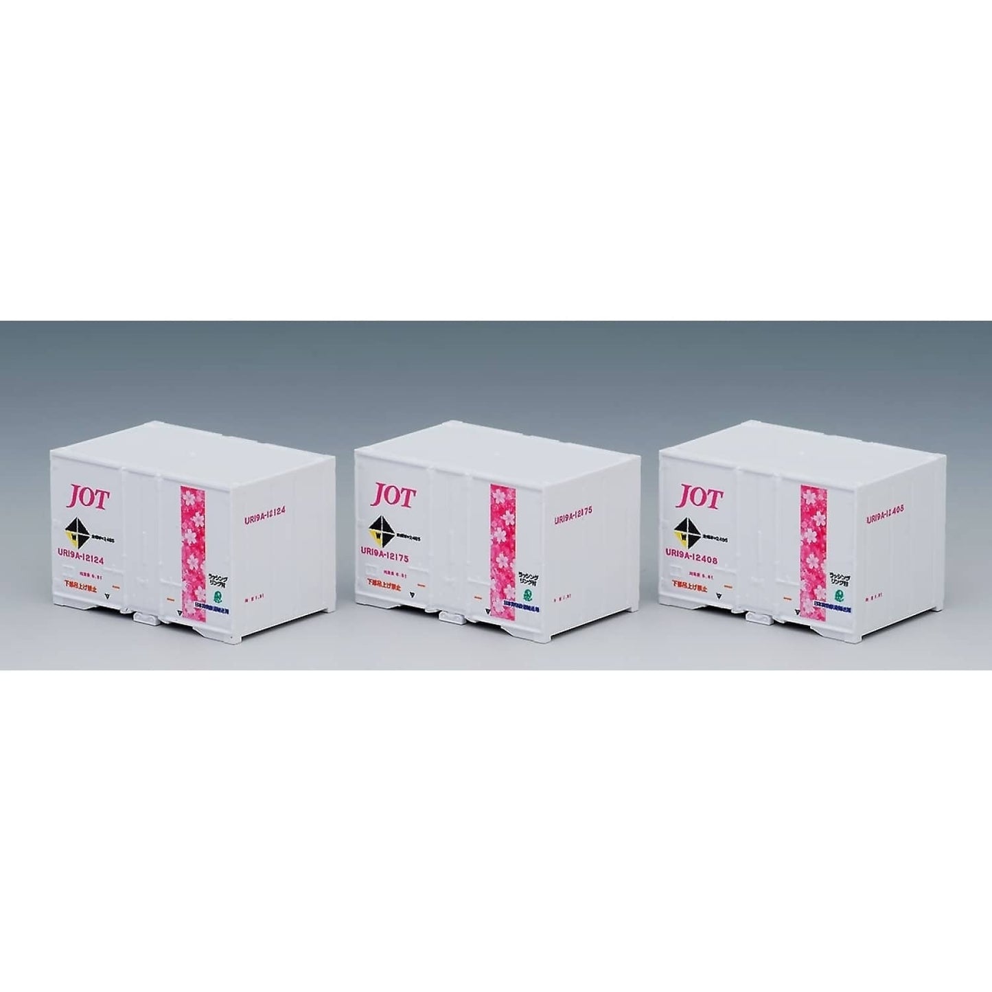 Tomix - UR19A-12000 Type Container (Japan Oil Transport Sakura Obi ) 3 Pieces N Scale - Model Railway Accessory