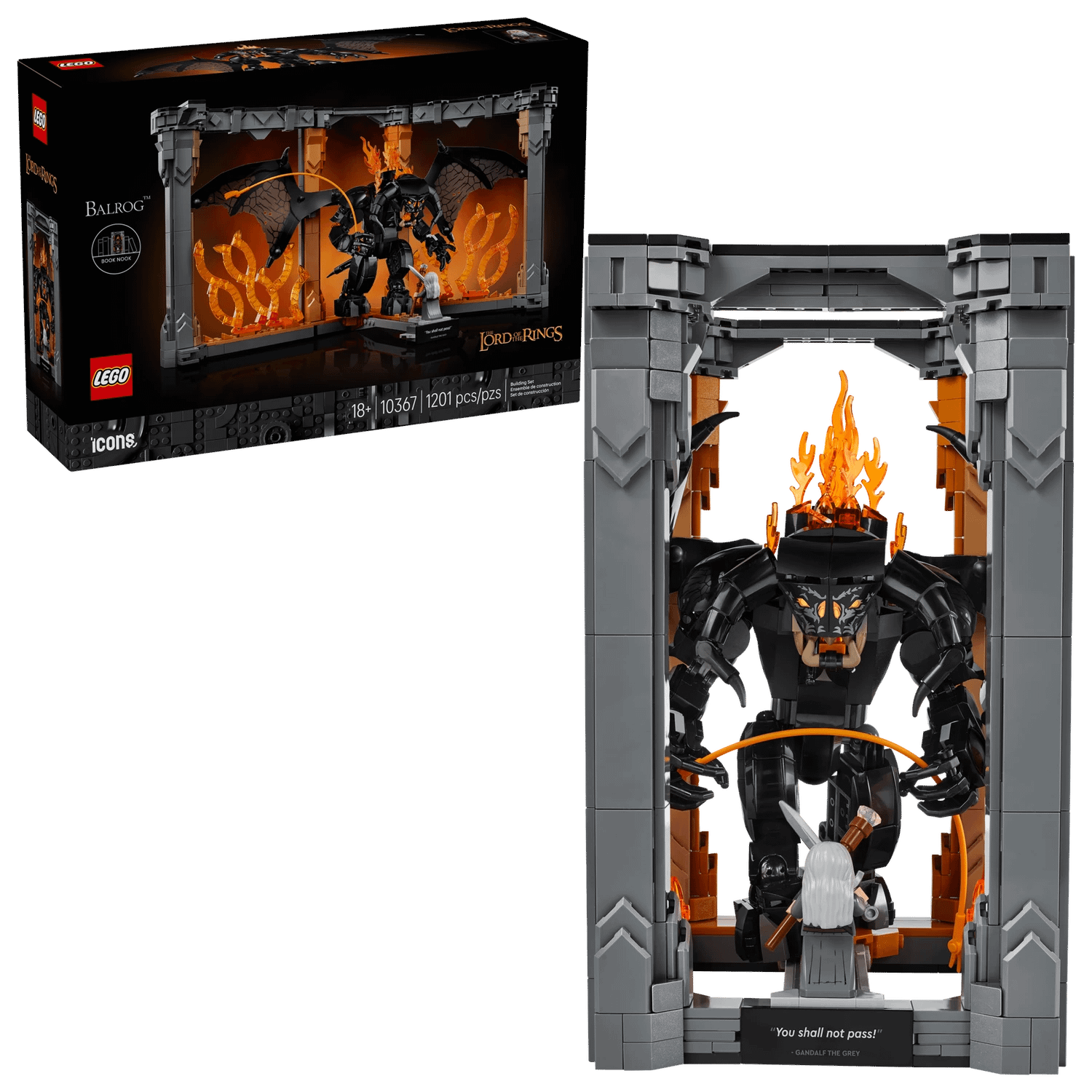 LEGO 10367 The Lord of the Rings: Balrog Book Nook - ICONS