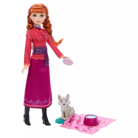 Disney -  Frozen - Anna & Wolf Cub Doll Set - Mattel