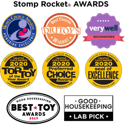 Stomp Rocket - Jr Glow Rocket - 4 Foam Glow in the Dark Rockets