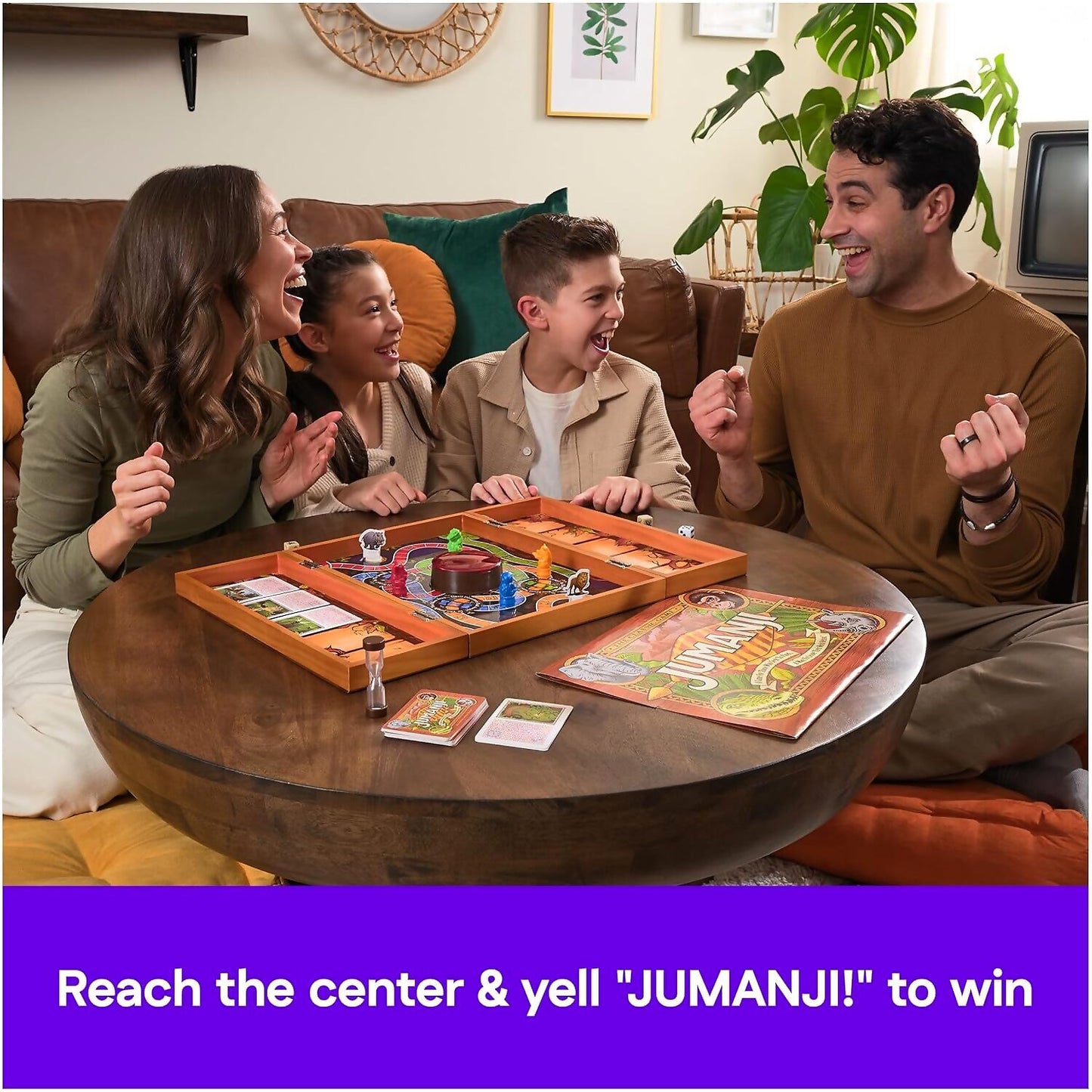 Spin Master Games - Jumanji Deluxe Wooden Box 30 Years of Jumanji Classic Board Game Refresh