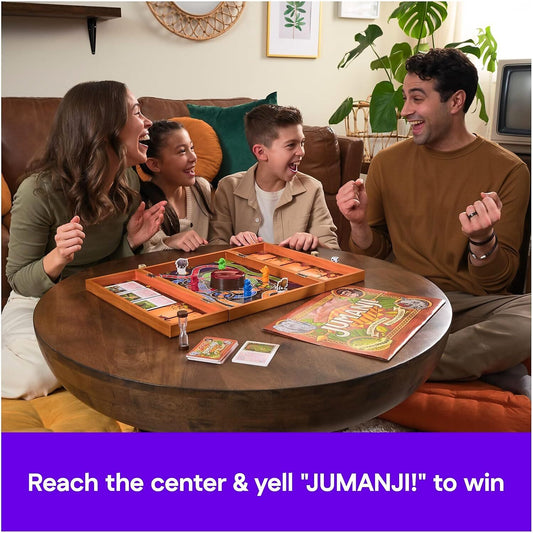 Spin Master -  Games - Jumanji Deluxe Wooden Box 30 Years of Jumanji Classic Board Game Refresh