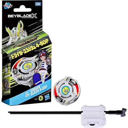 Beyblade -  X - X-Over Project Driger Slash 4-80P Starter Pack Set Balance Type Top and Launcher