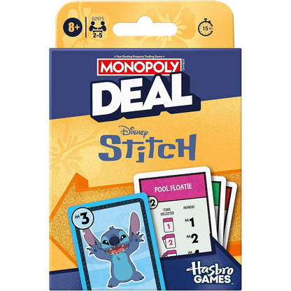 Monopoly -  Deal - Disney Stitch Edition Card Game - Hasbro