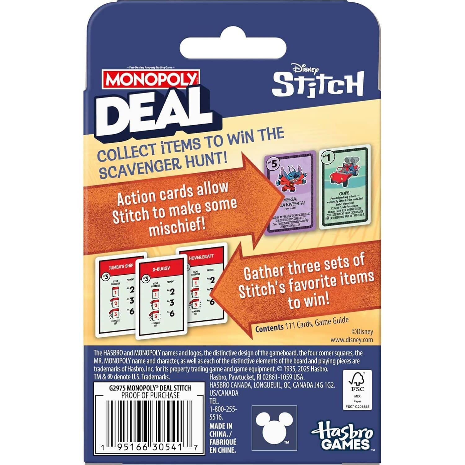 Monopoly - Deal - Disney Stitch Edition Card Game - Hasbro