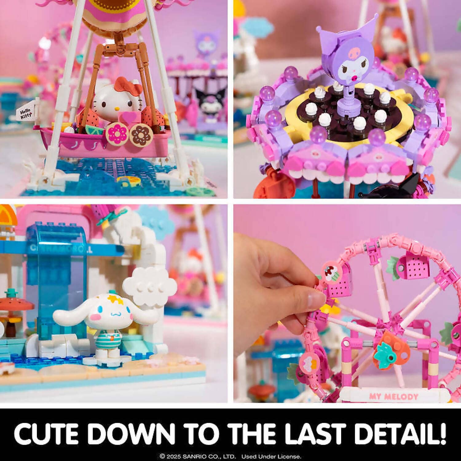 Hello Kitty - and Friends - YuMe Blocks Summer Wunderland - My Melody Ferris Wheel 388 Pieces