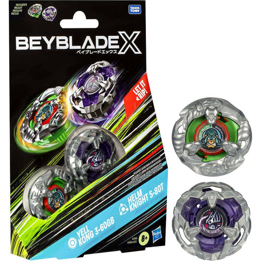 Beyblade -  X - Yell Kong 3-60GB and Helm Knight 5-80T Top Dual Pack Set