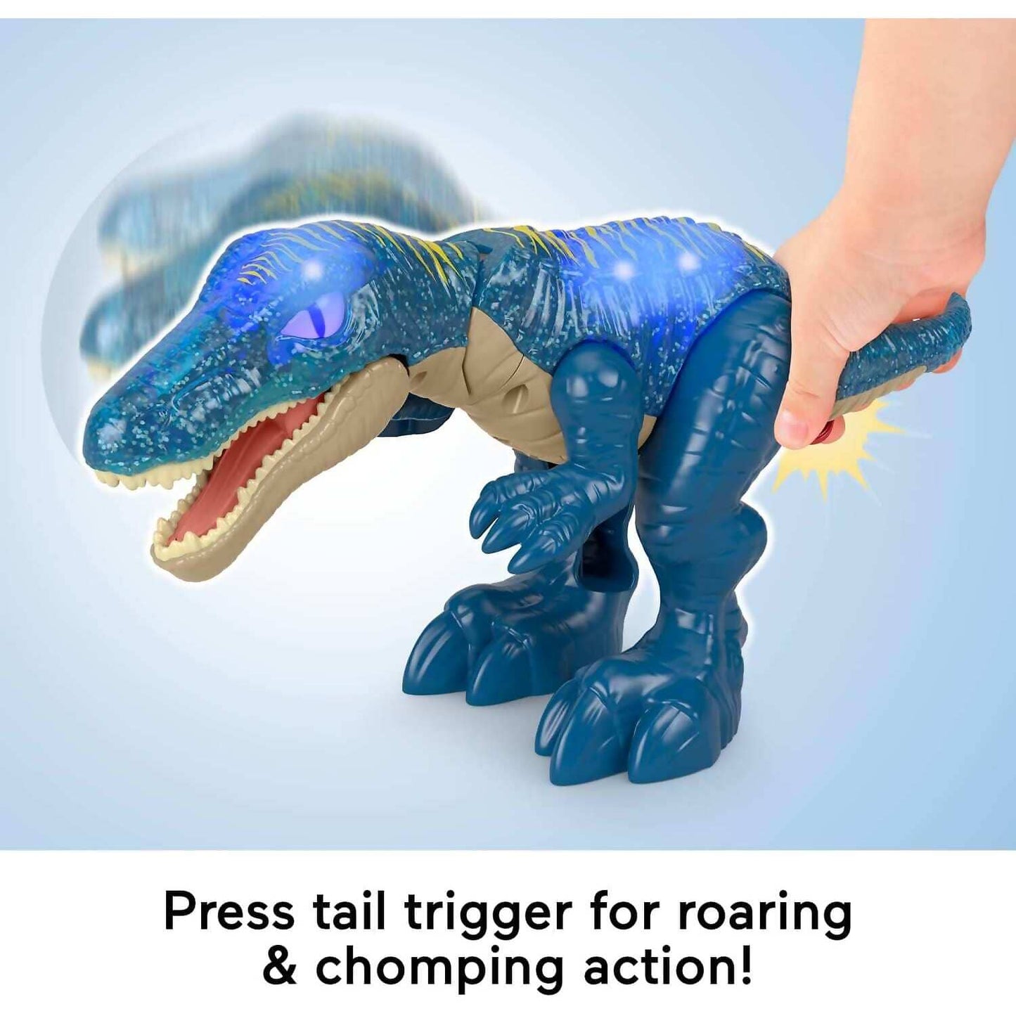 Fisher-Price - Imaginext Jurassic World Growl & Glow Baryonyx Dinosaur Toy With Lights Sounds & Chomping Action - Mattel