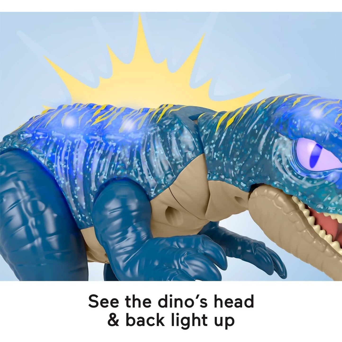 Fisher-Price - Imaginext Jurassic World Growl & Glow Baryonyx Dinosaur Toy With Lights Sounds & Chomping Action - Mattel