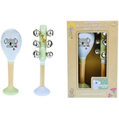 Koala Dream - Bush Buddies Australian Animals Maraca & Bell Stick Set