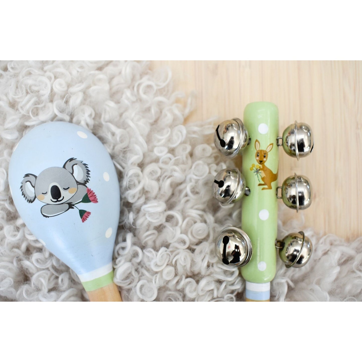 Koala Dream - Bush Buddies Australian Animals Maraca & Bell Stick Set