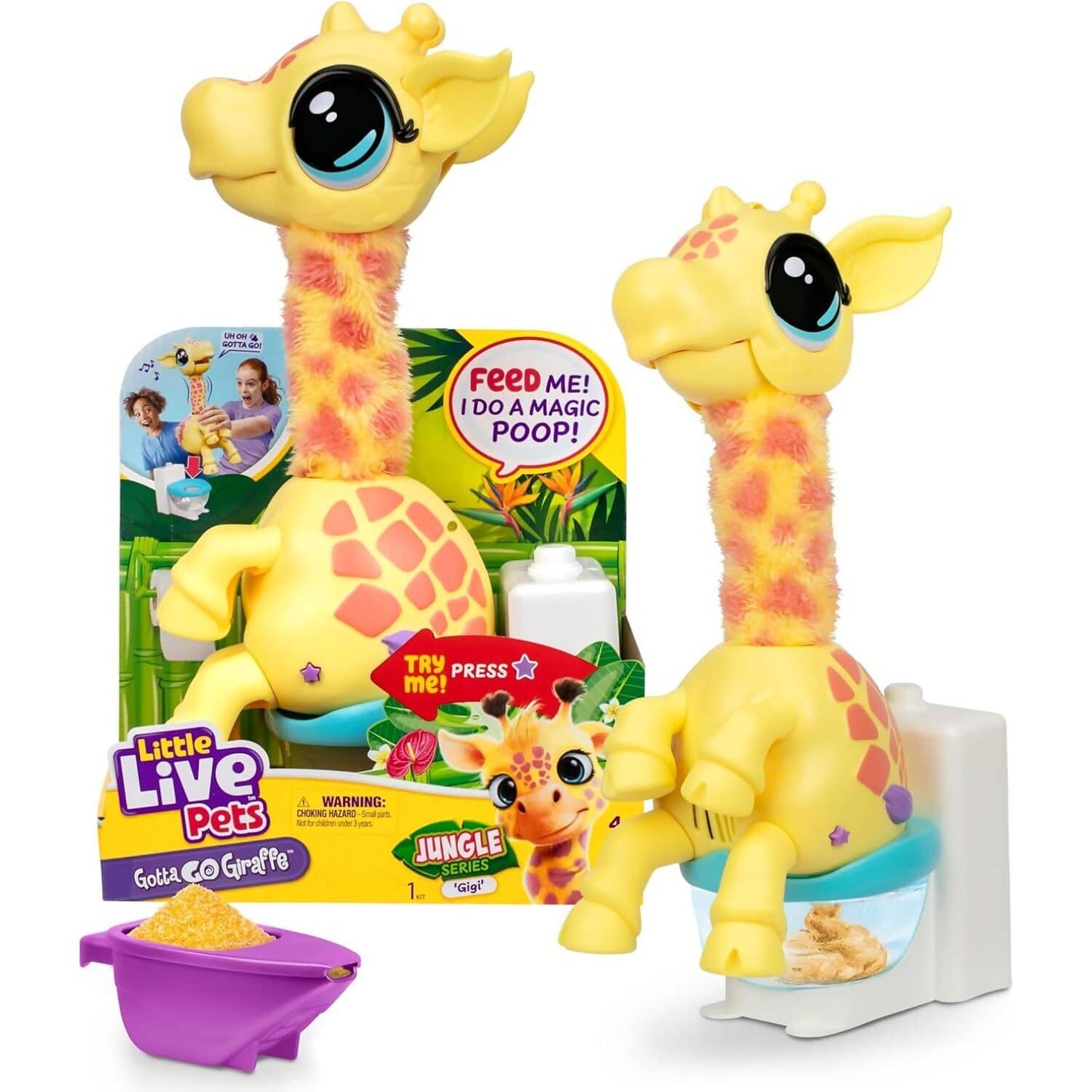 Little Live Pets - Gotta Go Giraffe Gigi Jungle Series Interactive Pet