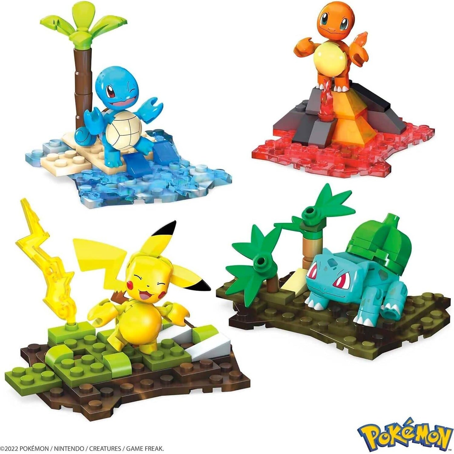 MEGA - Pokemon Building Toy Kit Kanto Region Team With 4 Figures 130 Pieces