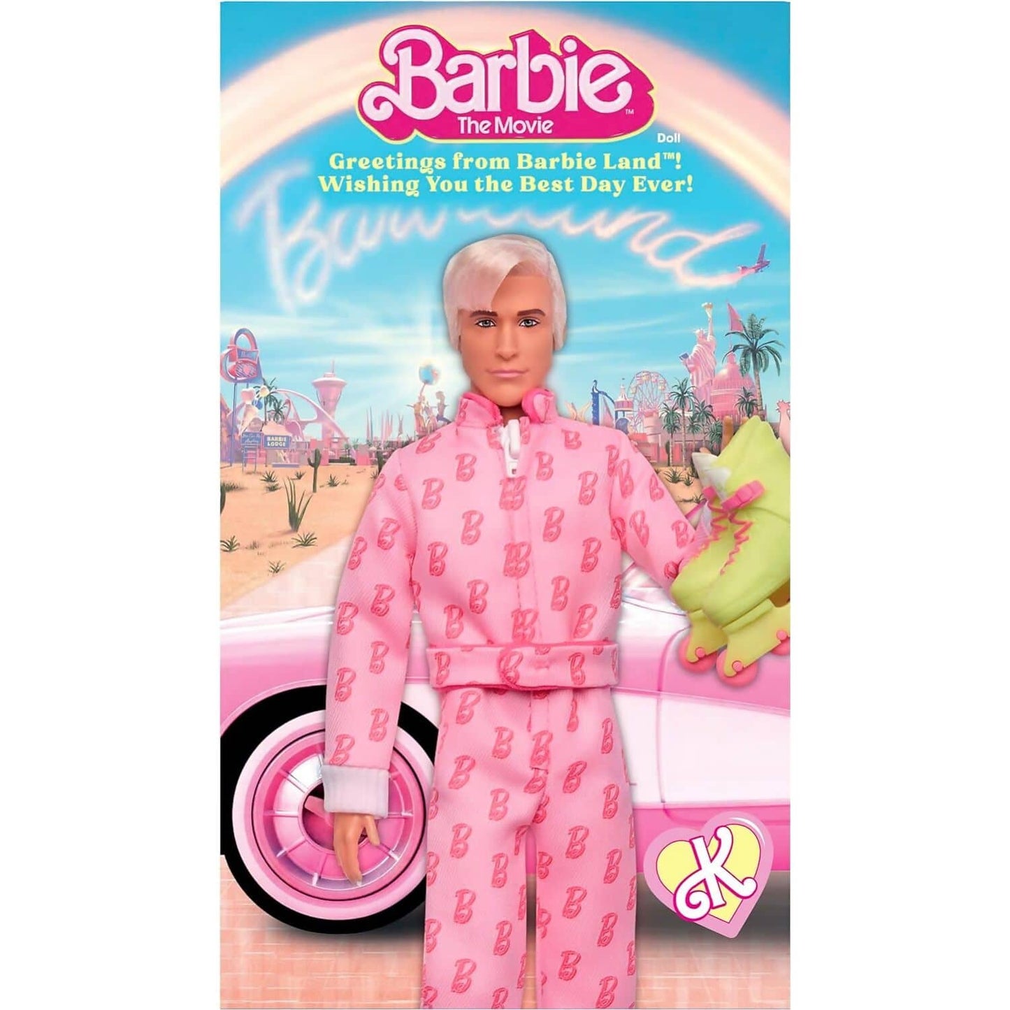 Barbie - The Movie Ken Collectible Doll Ryan Gosling As Ken Wearing Pink Jumpsuit With B Detail - Mattel