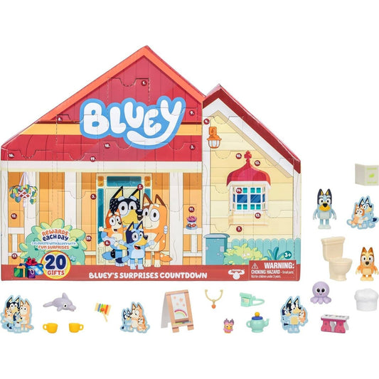 Bluey - Bluey's Surprises Countdown Calendar for any Occasion 20 Gifts Inside