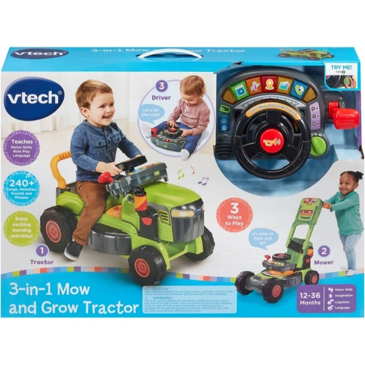 VTech - 3-in-1 Mow and Grow Tractor - Green
