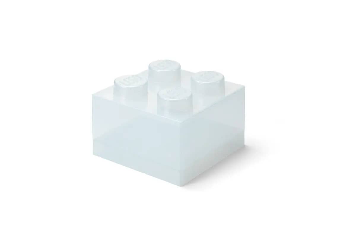 LEGO Storage Brick 4 Studs Top Lid Translucent Glitter Clear - Room Copenhagen
