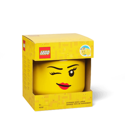 LEGO Storage Head Girl Winking Large - Room Copenhagen