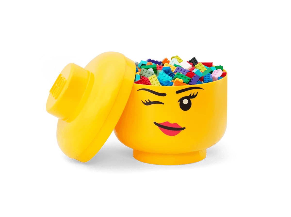 LEGO Storage Head Girl Winking Large - Room Copenhagen