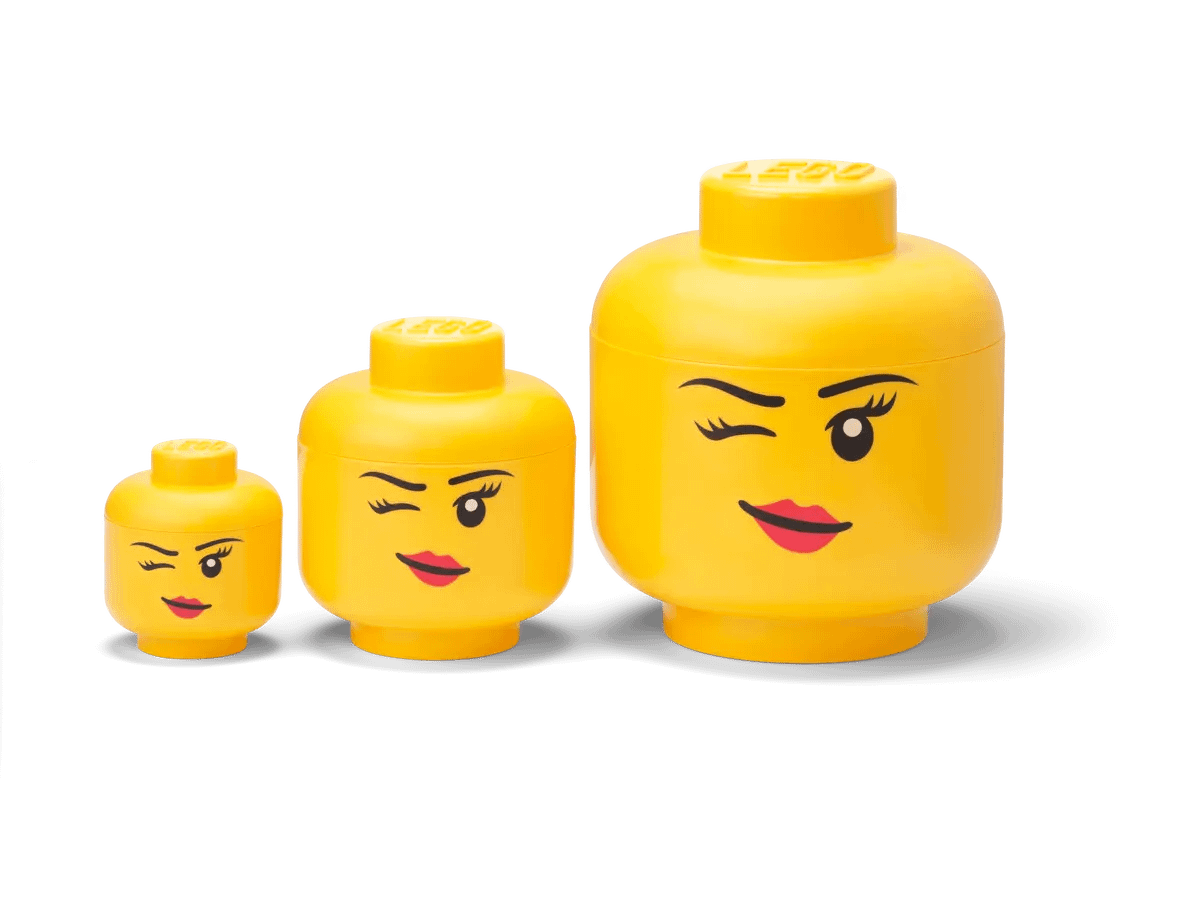 LEGO Storage Head Girl Winking Large - Room Copenhagen