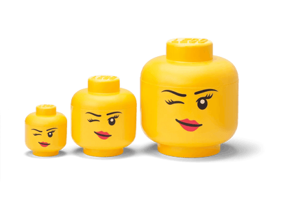 LEGO Storage Head Girl Winking Large - Room Copenhagen