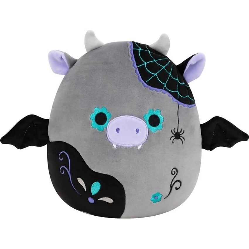 Squishmallows - Bridgette the Cow Bat Halloween Day of the Dead 8-Inch Plush