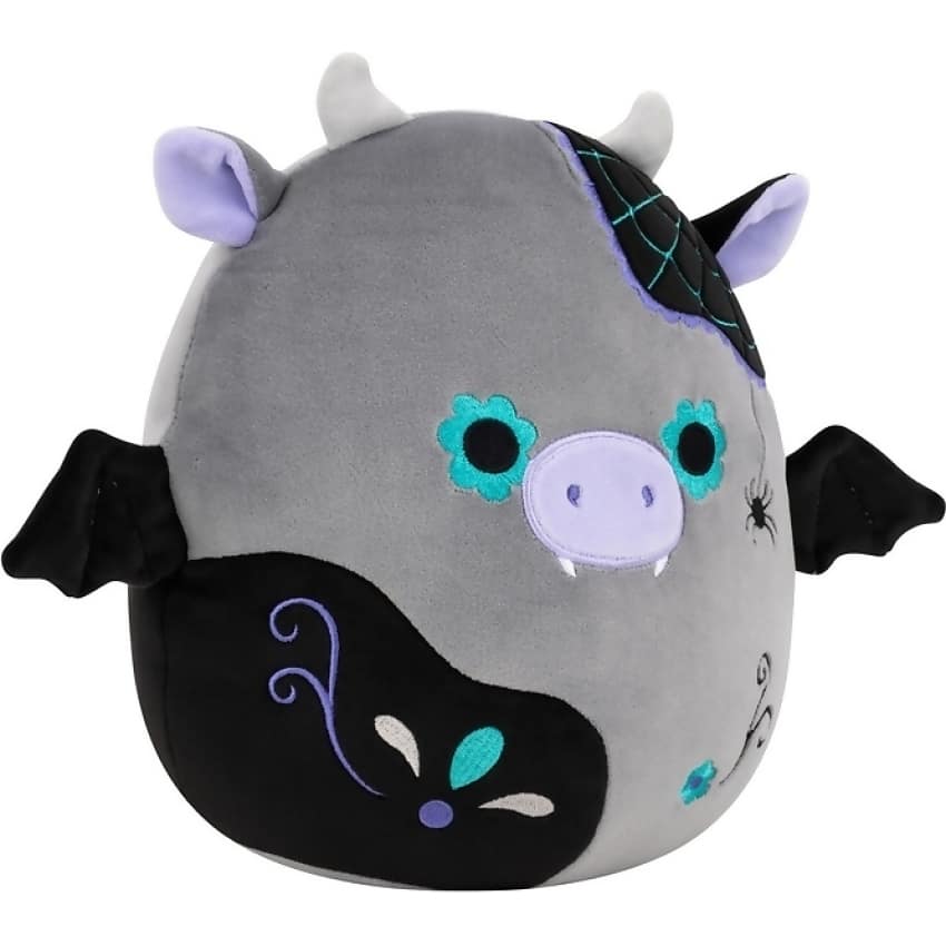 Squishmallows - Bridgette the Cow Bat Halloween Day of the Dead 8-Inch Plush