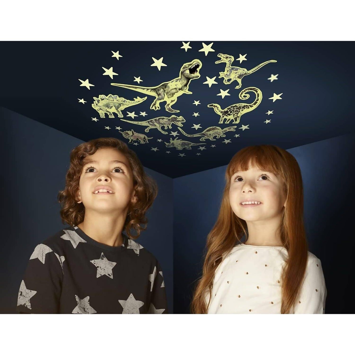 Brainstorm - The Original Glowstars Company Glow in The Dark - Stars & Dinosaurs