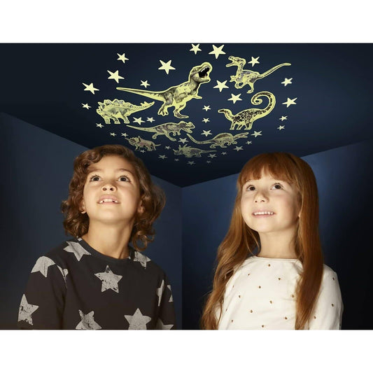 Brainstorm - The Original Glowstars Company Glow in The Dark - Stars & Dinosaurs