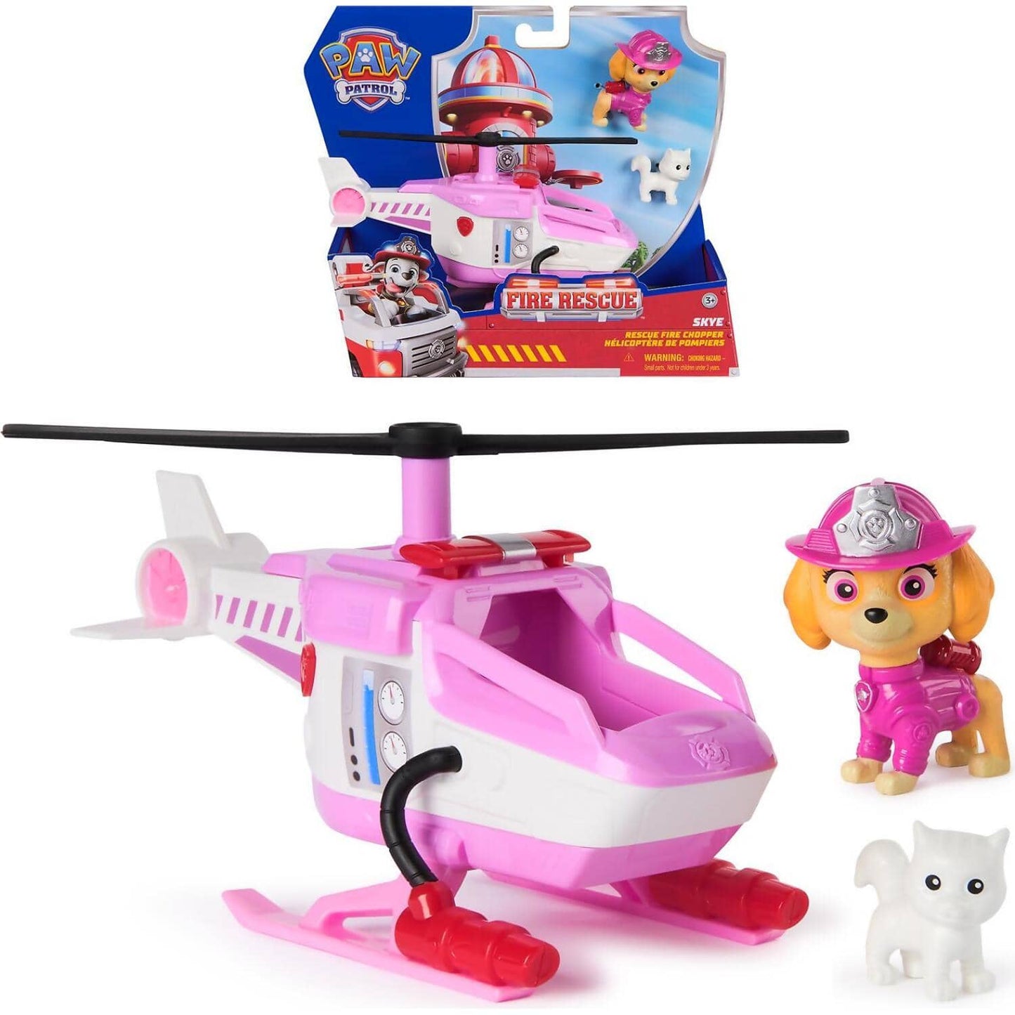 Paw Patrol - Fire Rescue: Rescue Fire Chopper with Skye Figure - Spin Master