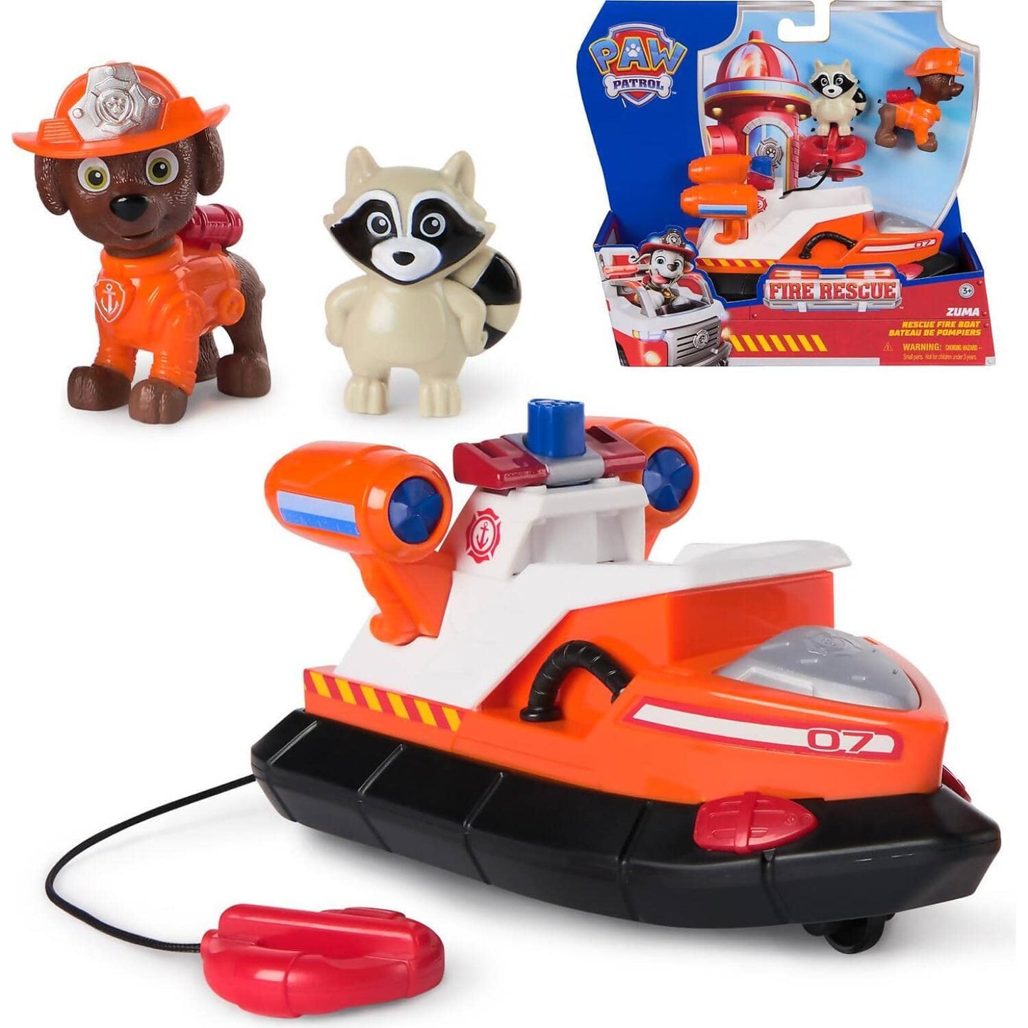 Paw Patrol - Fire Rescue: Rescue Fire Boat with Zuma Figure - Spin Master