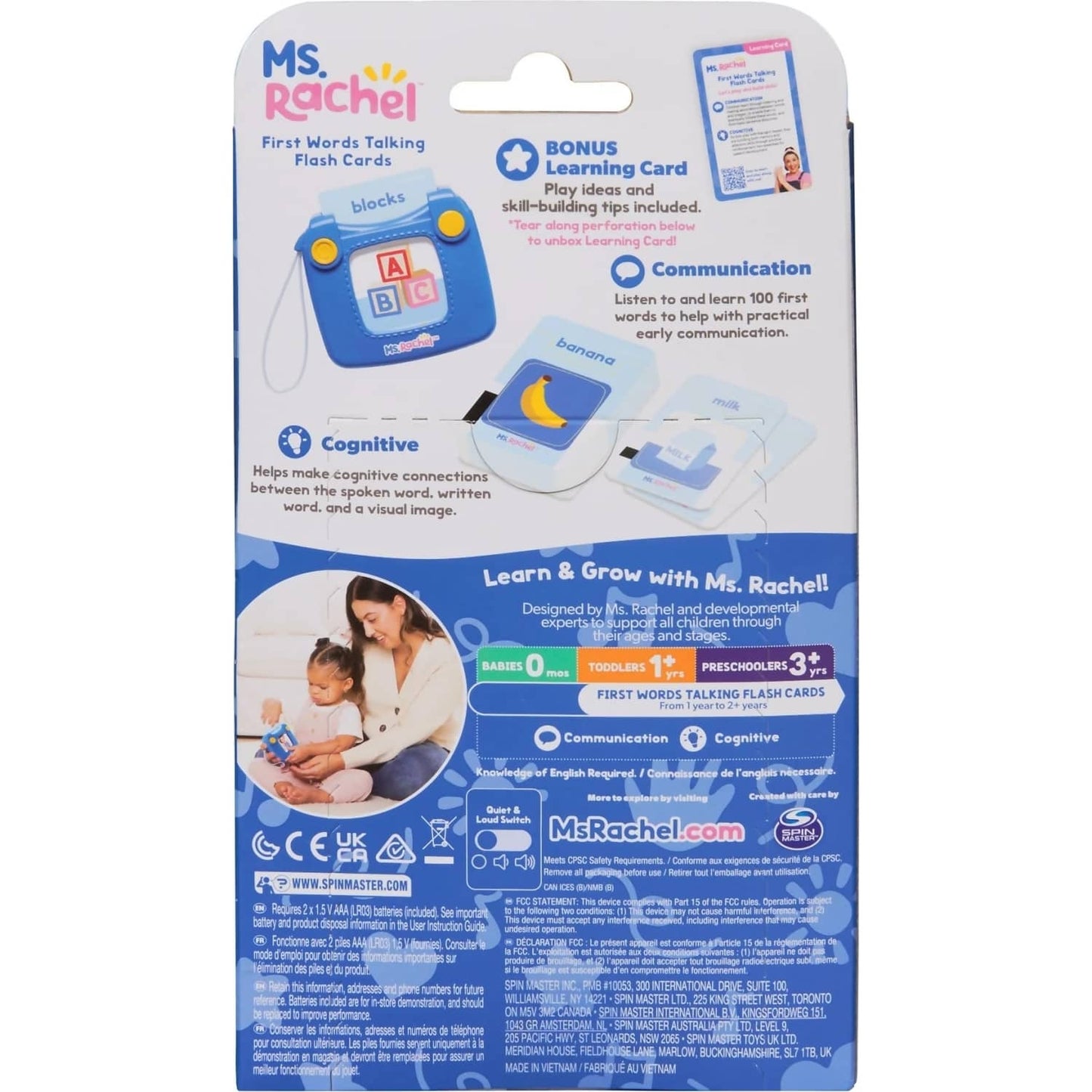 Ms. Rachel - First Words Talking Flash Cards - Spin Master