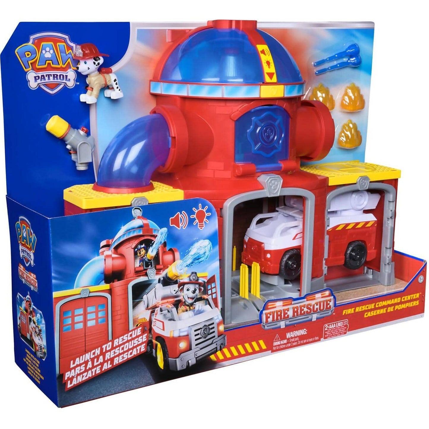 Paw Patrol - Fire Rescue: Fire Rescue Command Center with Marshall Figure Playset - Spin Master