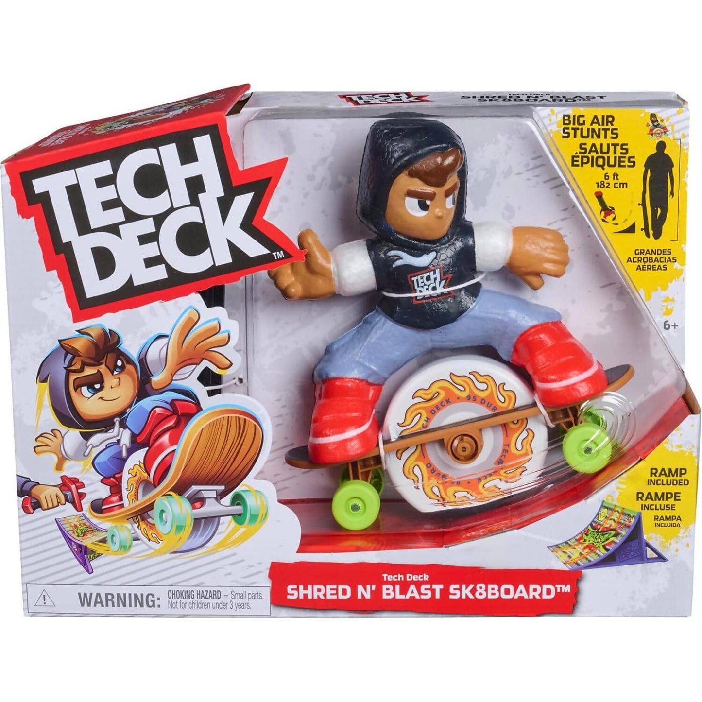 Tech Deck - Shred N' Blast Sk8board Motorized Finger Skateboard - Spin Master