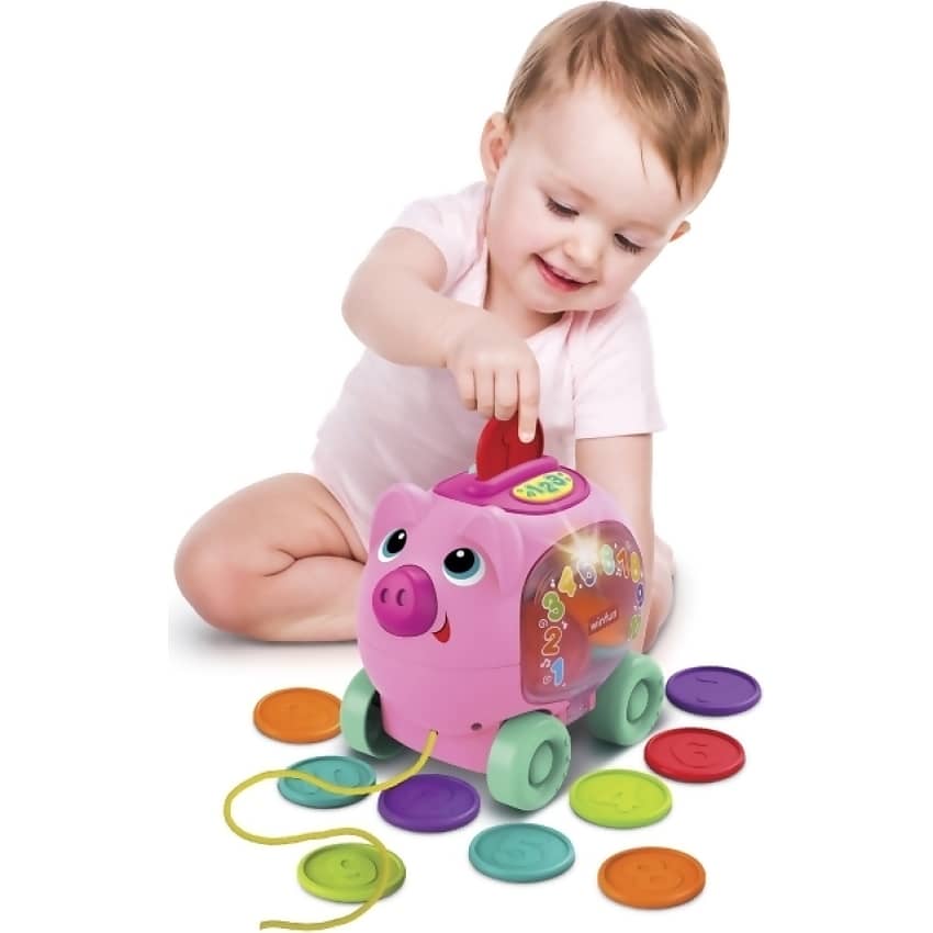 Winfun - Pull Along Counting Piggy Bank